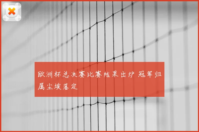 欧洲杯总决赛比赛结果出炉 冠军归属尘埃落定