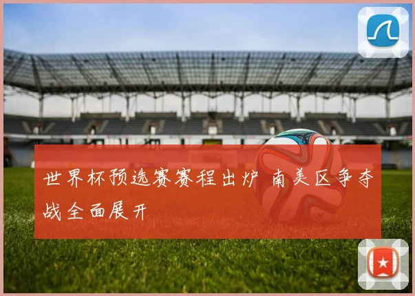世界杯预选赛赛程出炉 南美区争夺战全面展开